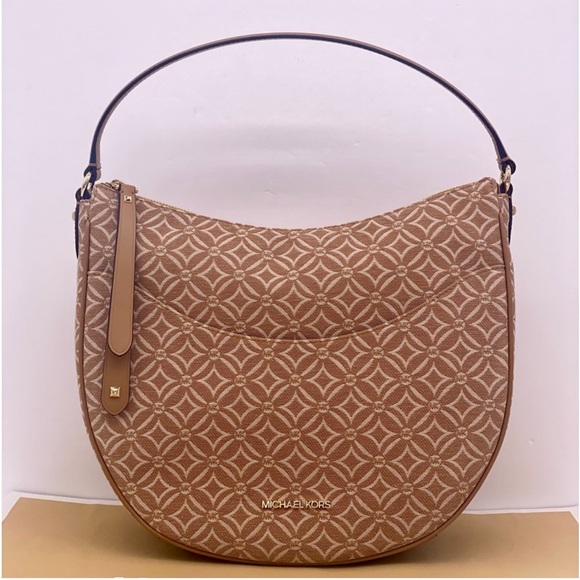 Michael Kors Dover Large Half Moon Shoulder Bag Handbag Deer MK - Picture 1 of 10